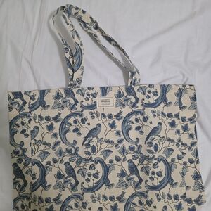 Blue Patterned Tote Bag